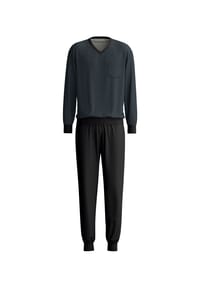 CALIDA - Herren Bündchen-Pyjama Relax Streamline - schwarz