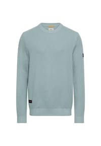 camel active - Strickpullover mit Rundhalsausschnitt - Olivgrün