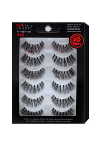 red cherry EYELASHES - Bandwimpern 43 - 6 Pairs - schwarz