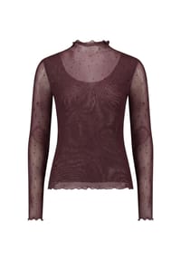 zero - Langarm-Shirt mit Strass - Brown/Black