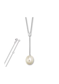 ONE ELEMENT Symbols of Strength - Zirkonia Anker Halskette aus 925 Silber   45 cm - silber