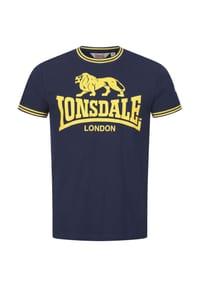 LONSDALE™ - Herren T-Shirt normale Passform LEES - Dark Navy/Yellow