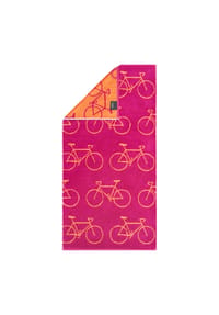 Cawö Handtücher Velo Edition Allover Fahrrad 6299 pink - 23 - VELO - rosa