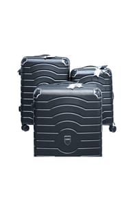 ALMINA® - 3 Tlg. Reisekoffer- Set mit 4 Räder 360° drehbar, Hartschale - Anthrazit 74 x 48 x 29 cm