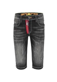 CIPO & BAXX® - Bermuda & Short mit trendigen Farbklecksen, CK240 - BLACK