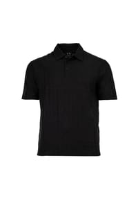 ARMANI EXCHANGE - Herren Poloshirt - Knopfleiste, Allover-Jacquard, Baumwolle - Schwarz