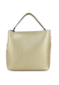HARPA - Shopper HALIN mit Schultergurt aus silberfarbenen Kettengliedern - arctic white