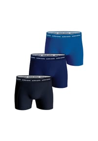 BJÖRN BORG - Herren Boxershorts, 3er Pack - Cotton Stretch Boxer Trunks, Baumwolle, Logobund - Blau