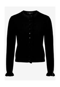 zero - Strick-Cardigan mit Rüschen - Black Beauty