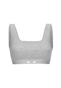 COPENHAGEN STUDIOS - Bustier Woven Label, breite Träger, für Damen - 666 GREY MELANGE