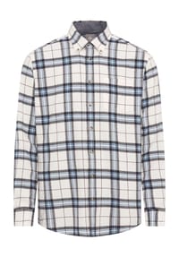 GALERIA - Flanellhemd, Langarm, Button-Down-Kragen, für Herren - ANTHRA MEL/NAVY