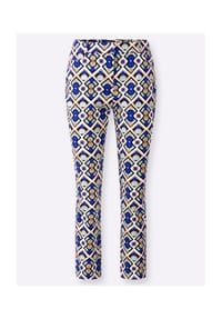 heine - Druck-Hose - weiß-royalblau-bedruckt