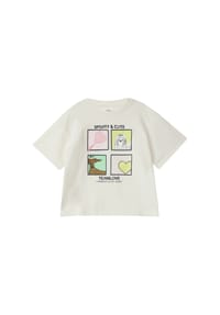 s.Oliver - Oversize-Shirt, gummierter Front-Print, für Kinder - creme
