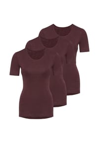 -con-ta- - Thermo-Unterhemd / Shirt 3er Pack Basic - Burgund