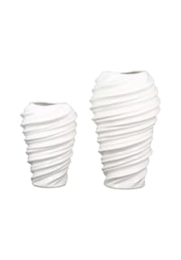 GILDE - Vase "Twist" - weiß