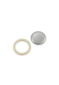 BIALETTI - Dichtung und Filter für La Mokina, Ersatzteil, Ersatz für Espressokocher, Dichtungsring, Ø 47 mm - Bunt