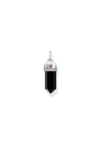 Thomas Sabo COSMIC AMULET - Kettenanhänger mit facettiertem Onyx - silberfarben, schwarz