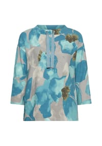 BETTY BARCLAY - Sweatshirt mit hohem Kragen - Petrol/Grey