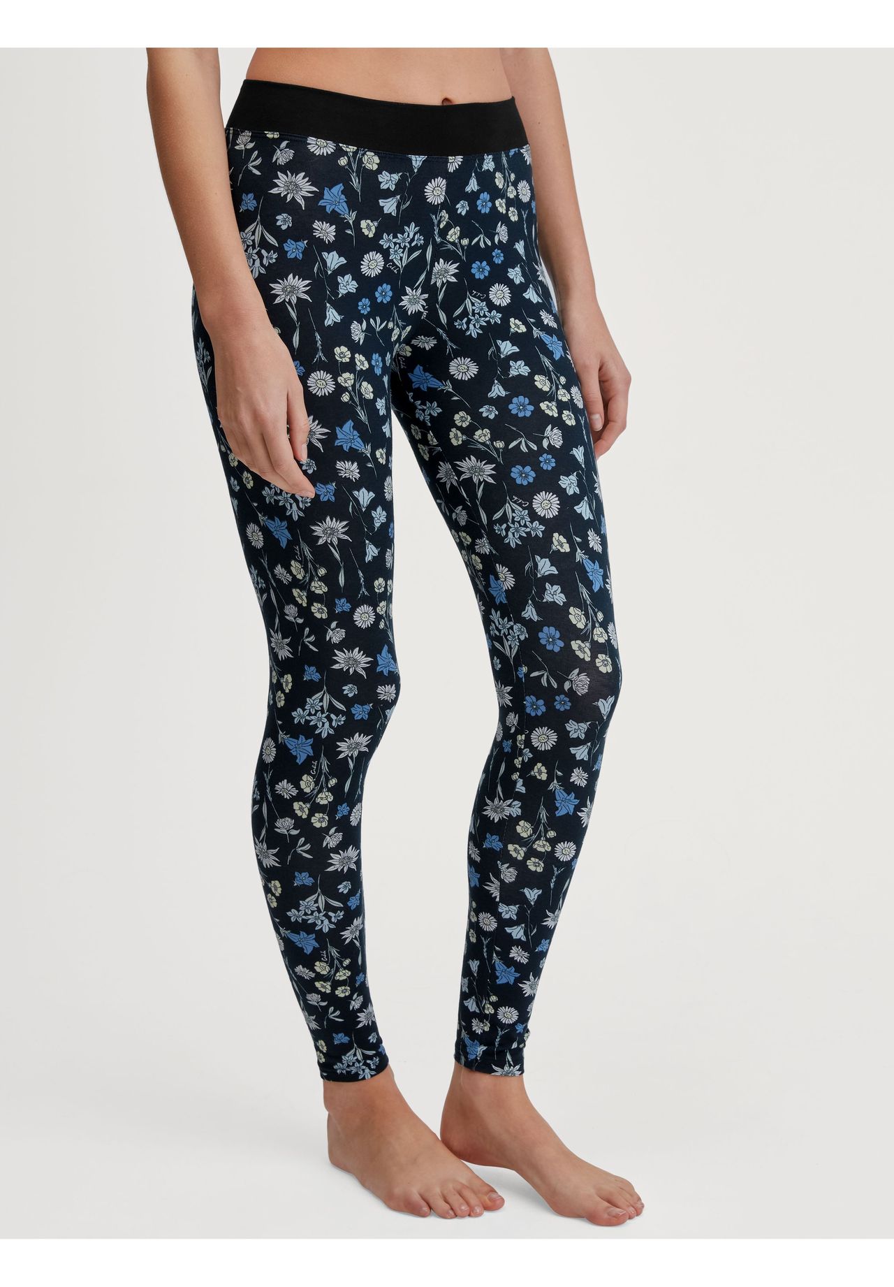 Calida Elastic Trend Leggings, Grafisch, Gummibund, FüR Damen, Schwarz, Xs