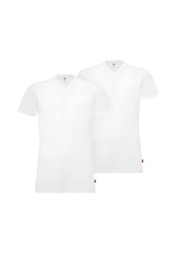 Levi's® - Premium Unterhemden, V-Ausschnitt, 2er-Pack, für Herren - 300 WHITE