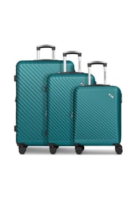 CHECK.IN® Paradise 2.0 - Paradise 2.0 4 Rollen Kofferset 3-teilig mit Dehnfalte - black