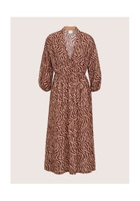MADELEINE - Wickelkleid mit Allover-Print - toffee / marone