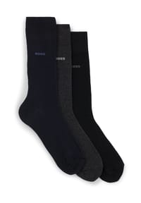 BOSS - Kurzsocken, 3er-Pack, uni, für Herren - 001 BLACK