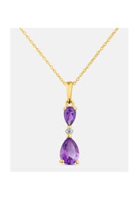 Diamant L'eternel - Kette mit Anhänger, mit Amethyst, 375 Gelbgold - gold