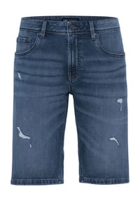 DUNMORE - Jeans-Bermudas, 5-Pocket, destroyed, für Herren - LIGHT STONE