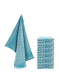 Aspero® - 12 Frotte Baumwoll Geschirrtücher - Blau