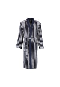 Cawö - Bademäntel Herren Kimono Streifen 3833 blau-graphit - 17 - blau