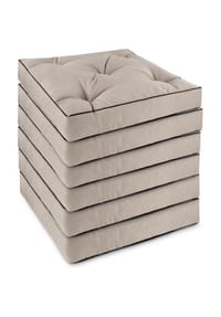 Aspero® - 6 Stuhlkissen 50x50 cm Valletta - Beige