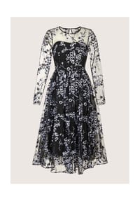 MADELEINE - Etuikleid mit Blumenmuster - schwarz / grey