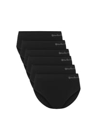 Bamboo basics© - Damen Slips, 6er Pack - BELLE seamless full briefs, Jersey, Logo - Nude