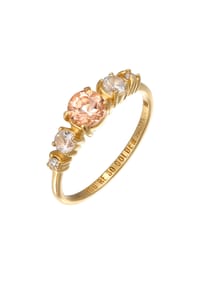 HAZE & GLORY - Ring Lab Grown Diamanten (0.03 Ct) Morganit 375 Gelbgold - Gold