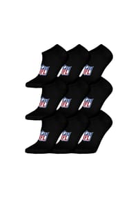 NFL - Unisex Sneaker-Socken, 9er Pack - NFL Shield 9Pack Sneaker Socks, Logo, Baumwollmischung - Dunkelblau/Weiß/Rot