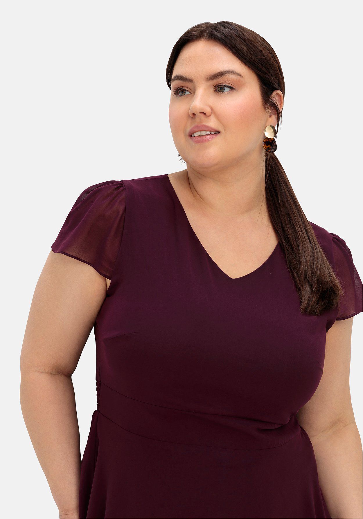 sheego Abendkleid mit Flügelärmeln | GALERIA 