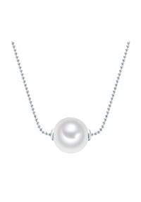 Luluandjane - Damen Kette aus Messing in Silber mit Muschelkernperle - silber