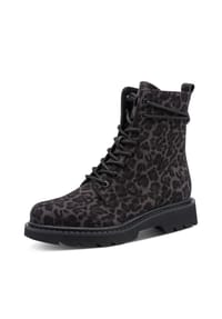 Tamaris - Schnürstiefeletten, Leder, für Damen - 261 GREY LEOPARD