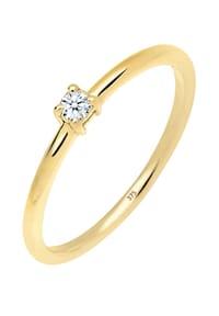 elli. DIAMONDS Ring Verlobungsring Diamant 0.06 Ct. 375 Gelbgold Bild 1