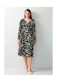 Alba Moda - Kleid in Animaldessin - schwarz