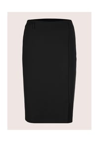 MADELEINE - Eleganter Jersey-Rock mit Schlitz - schwarz