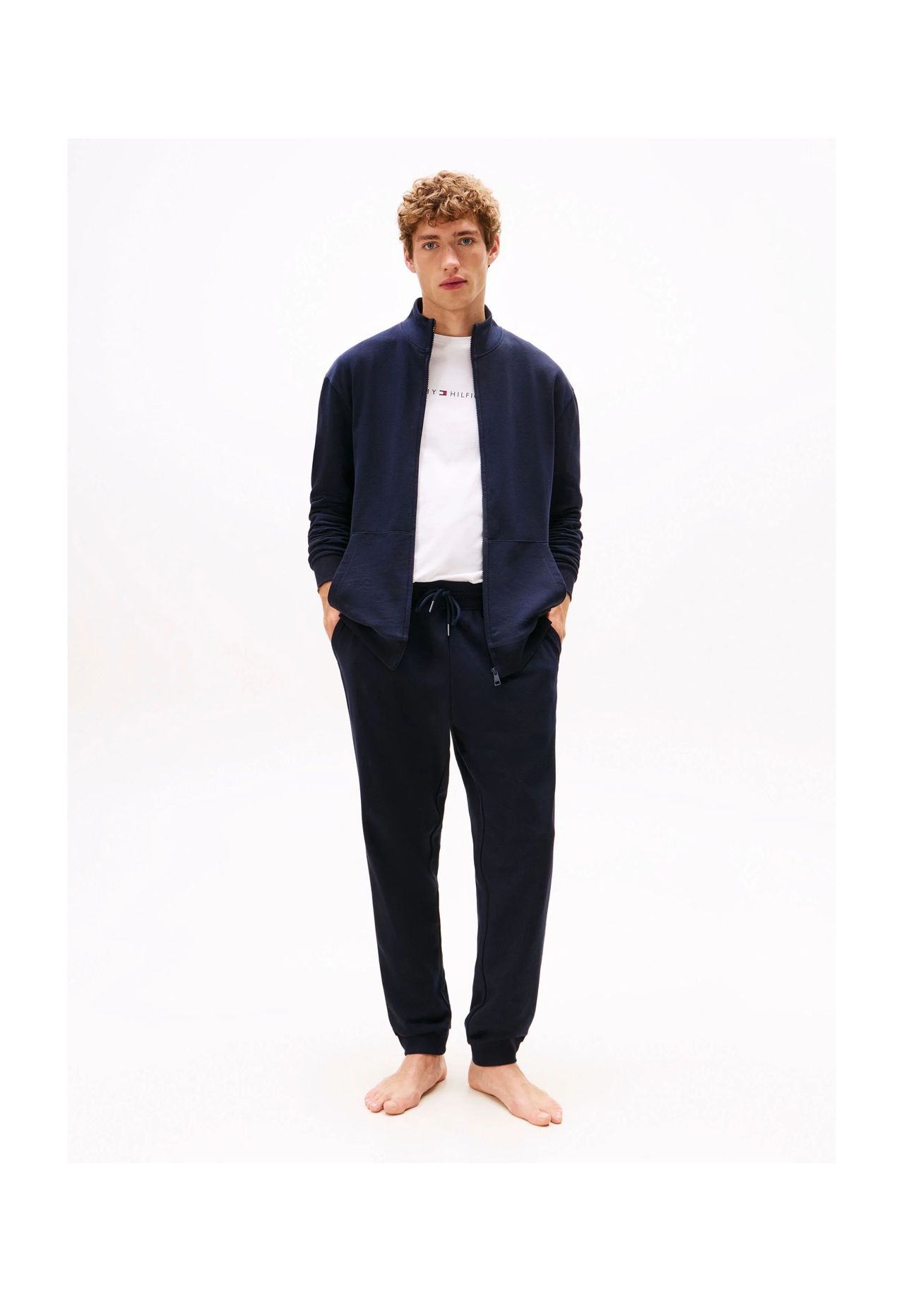 Tommy Hilfiger Herren Grau Original Cuffed Leg Joggers Marine Medium - Image 5