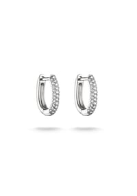 Thomas Sabo - Creolen mit weißem Zirkonia - silberfarben