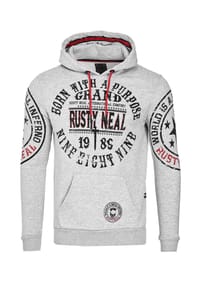 RUSTY NEAL - Kapuzenpullover mit coolen Markenprints - Grau