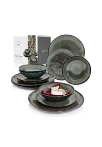 SÄNGER Steingut Geschirrserie Kopenhagen - Kopenhagen - Anthrazit - Kaffeetassen Set 8-teilig