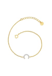 GLANZSTÜCKE MÜNCHEN - Damen Armband aus 925/- Sterling Silber in Gelbgold mit Zirkonia - gelbgold