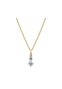 VANDENBERG - Damen Anhänger mit Kette, 585er Gold, 3 Diamanten zus. ca. 0,45 Karat - Gelbgold