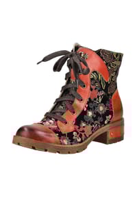 LAURA VITA® - Leder/Textil Stiefelette - Orange