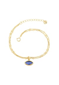 GLANZSTÜCKE MÜNCHEN - Damen Armband aus 925/- Sterling Silber in Gelbgold mit Zirkonia - gelbgold